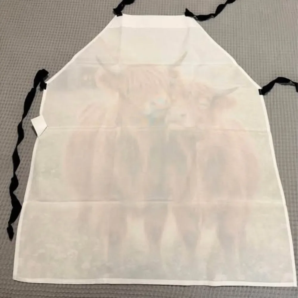 Highland Cow Kitchen Apron Farmhouse Cooking Baking